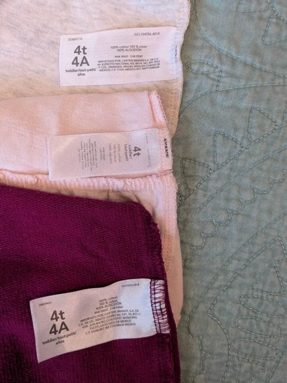 Carter Fall Hoodies & Fleece Pants Bundle Toddler Size 4T